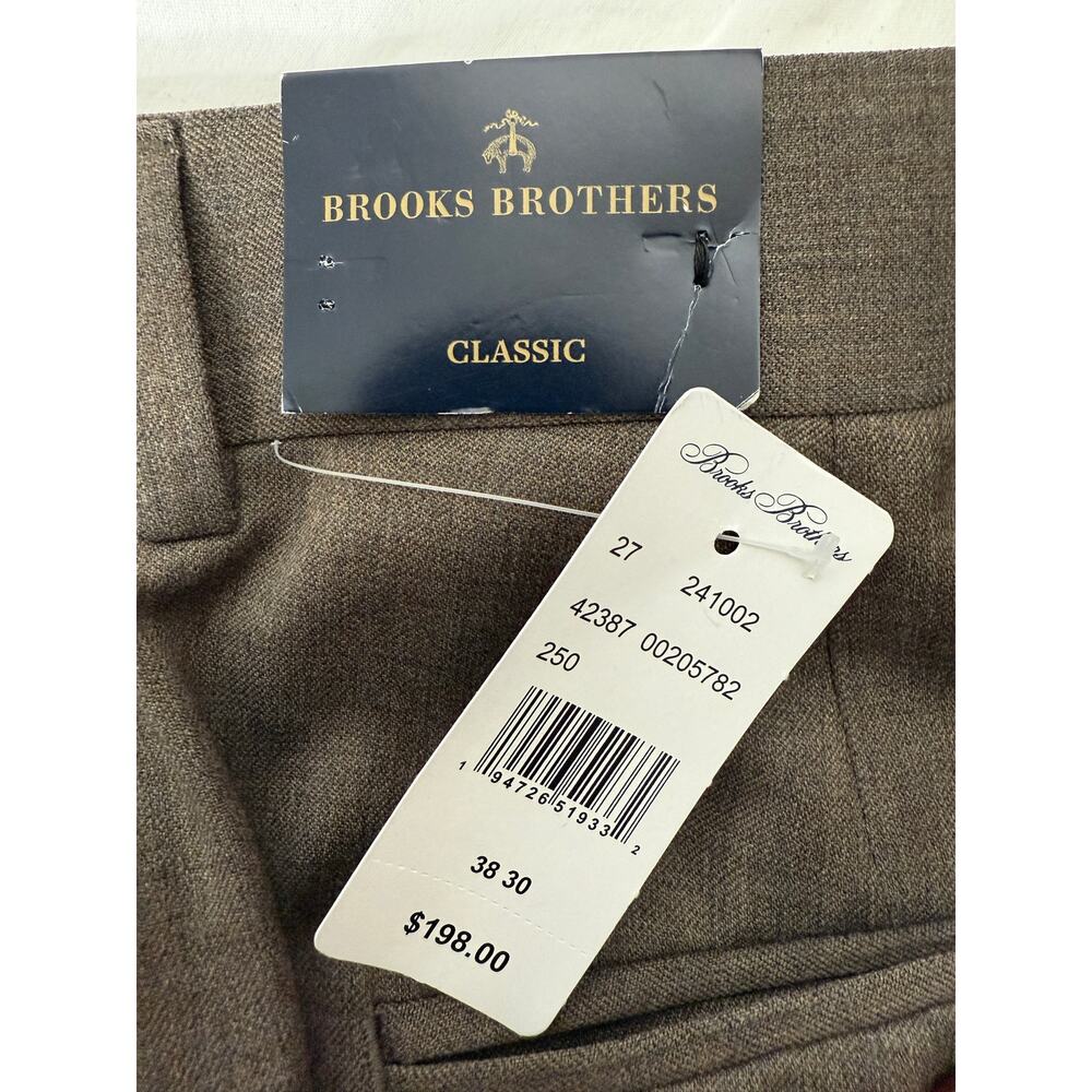 NWT Brooks Brothers Classic Fit Wool Dress Pants – 38x30 - Picture 3 of 5